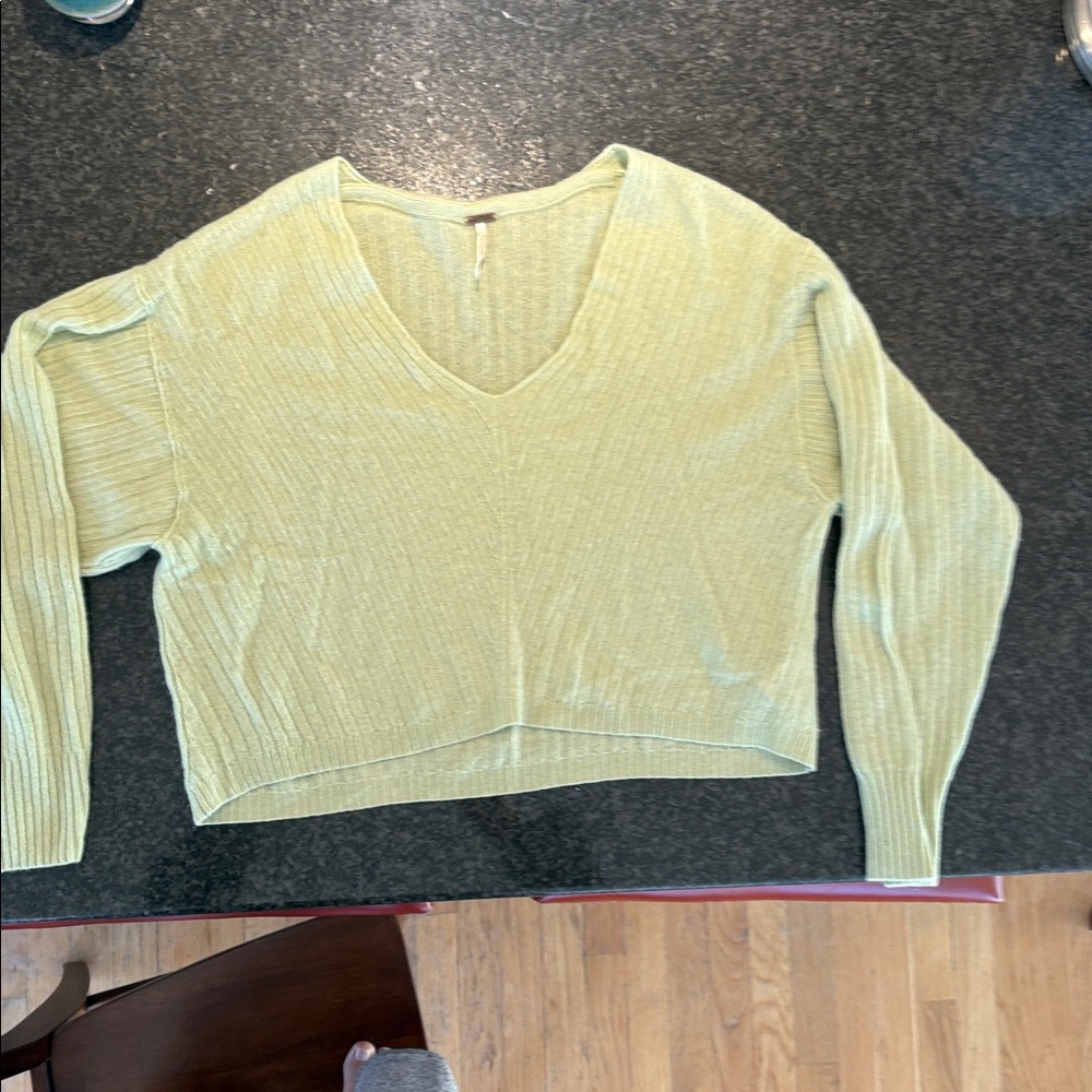 Free People Mint Knit Sweater S P